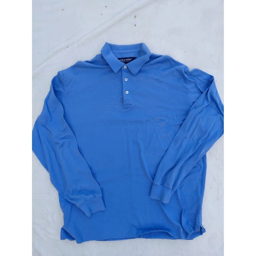 Polo Golf Ralph Lauren Polo Golf Shirt Men's Size Large Long Sleeve Blue